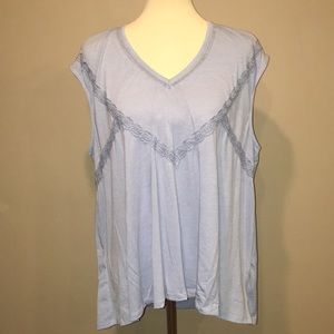 Paper crane light blue shirt sleeved shirt